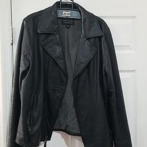 Lucky Brand Black Label Leather Moto Jacket